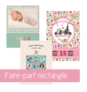 Faire-part rectangle horizontal (paysage) - Faire Part Magnet
