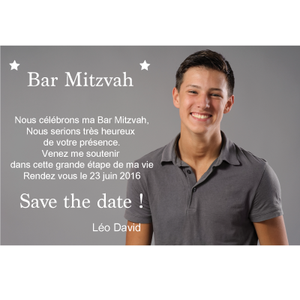 Invitation Bar Mitzvah Léo