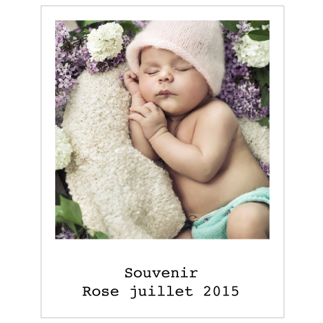 Magnet pola souvenir Rose - Faire Part Magnet
