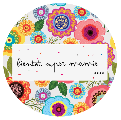Carte Joyeux Anniversaire et Badge Super Mamie - Idée Cadeau